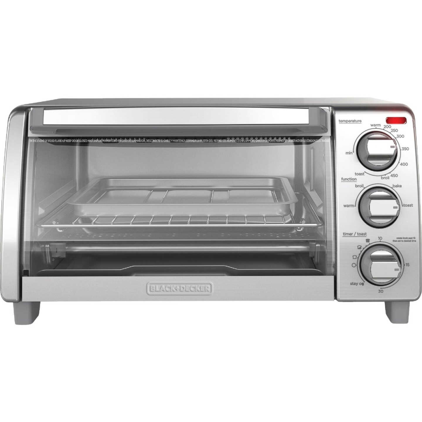 Black & Decker 4-slice Toaster Oven With Natural Convection, Toasters &  Toaster Ovens