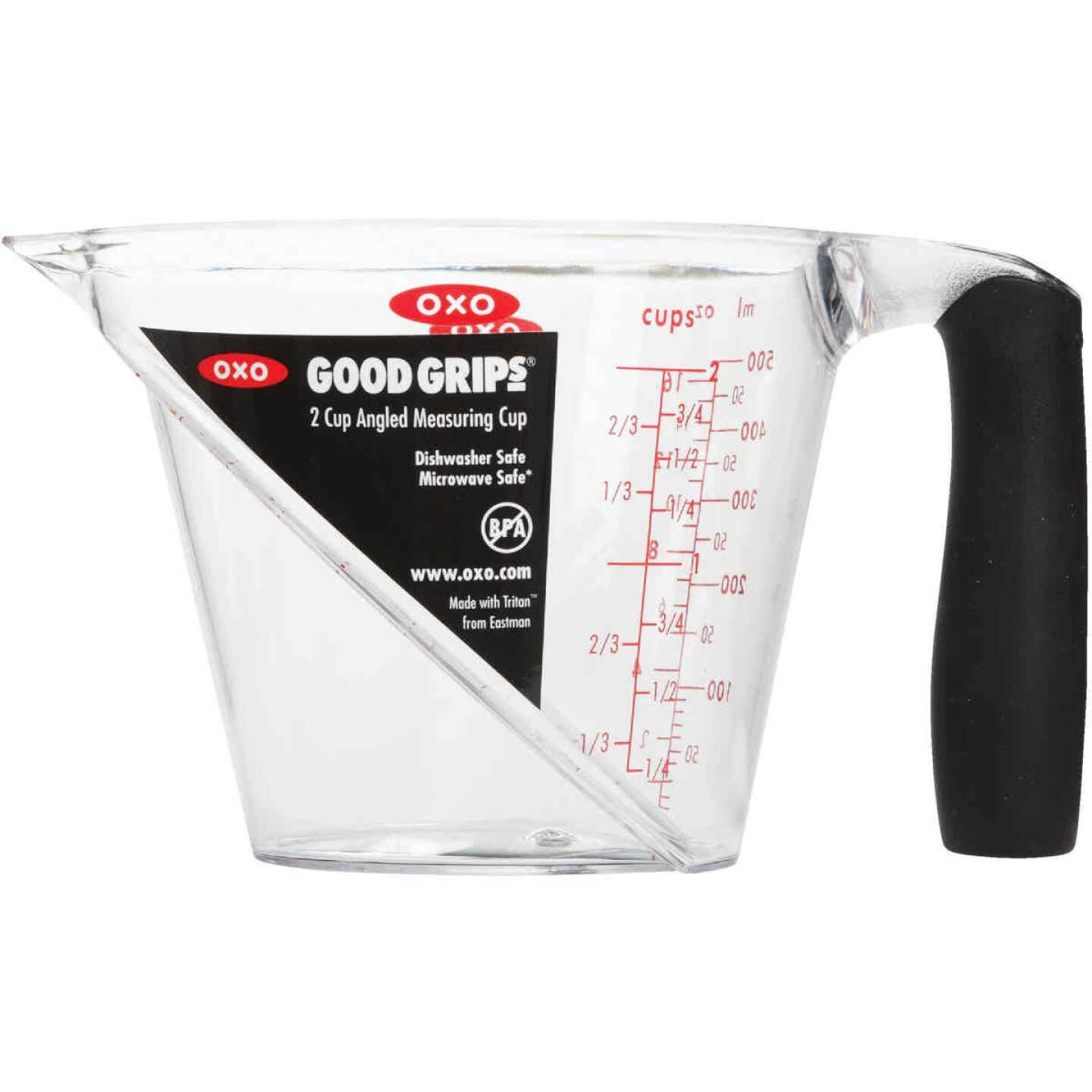 OXO Good Grips 6- Piece Plastic Measuring Cups, Black